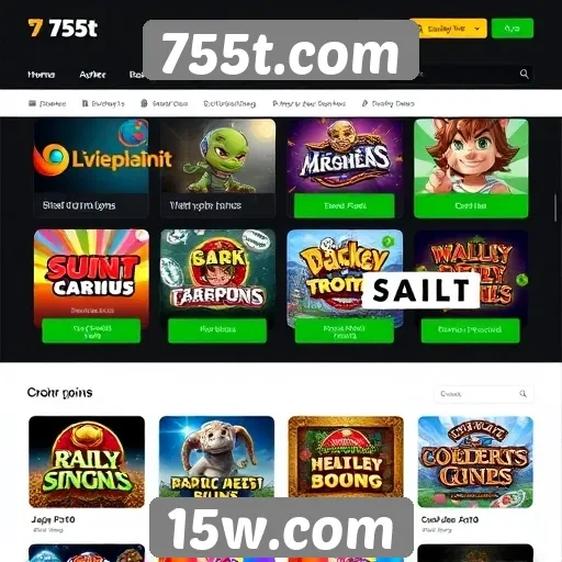 Oferta de jogos e diversidade no 755t.com